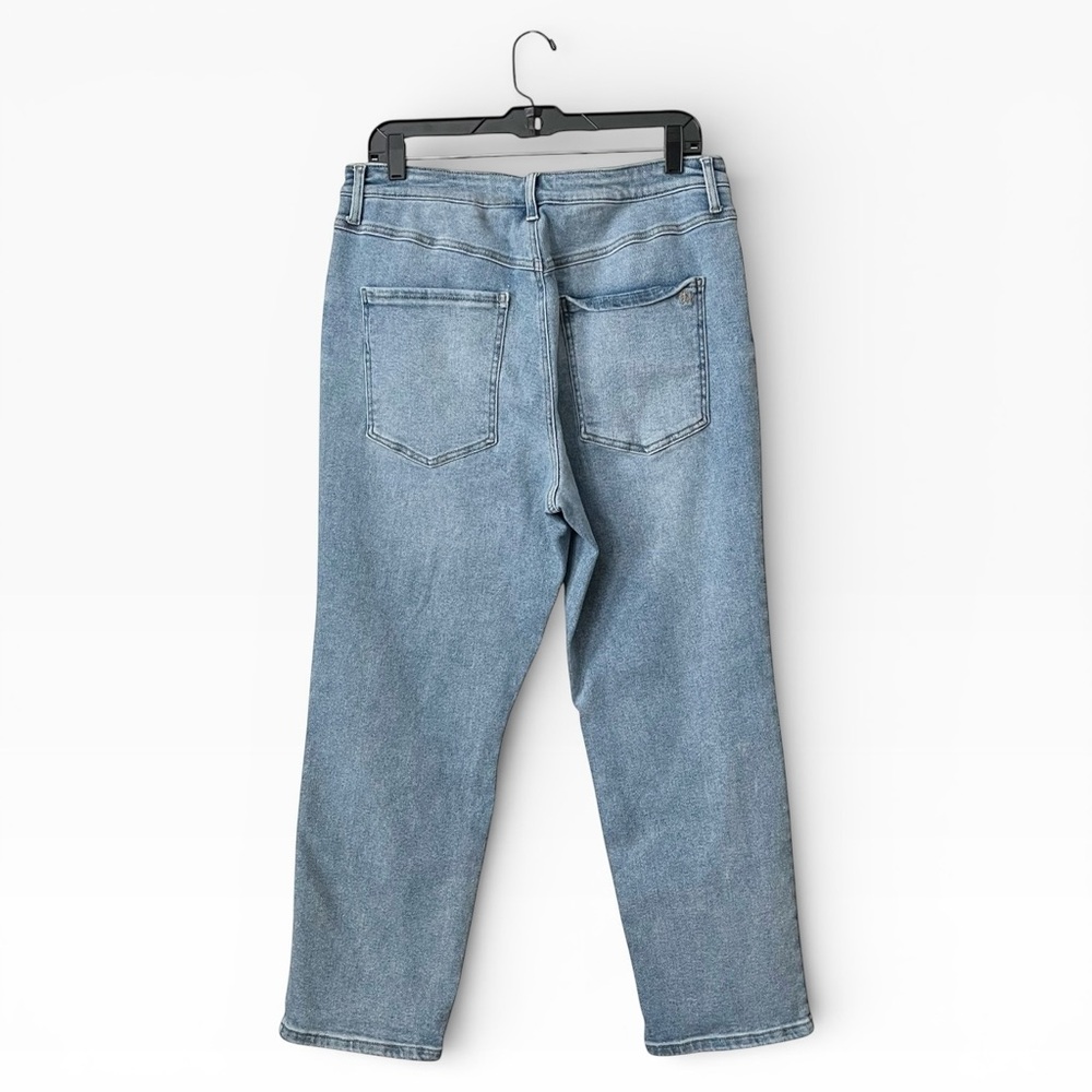Grace & Lace Boyfriend High Rise Ankle Jeans Women's Size 16 Light Wash Stretch - Picture 4 of 5